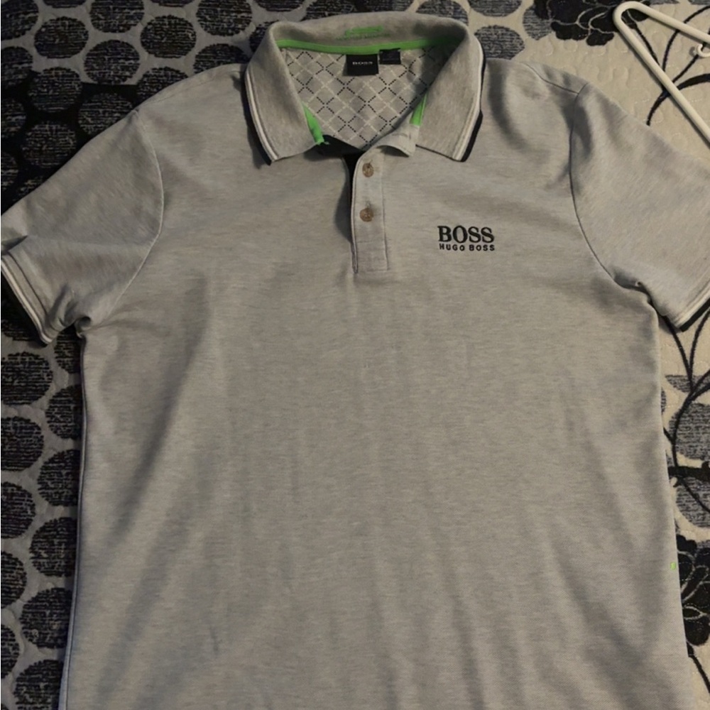 Hugo Boss Light Gray Polo Shirt for Men